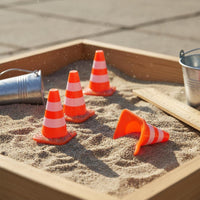 Miniature Traffic Cone Odorless Material Toy Road Cones and Barriers Spark Imagination Sand Table Barrier Model for Hobbyists, Educational Projects