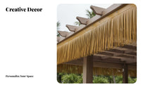 Fireproof Aluminum Straw Roofing Retardant Artificial Thatch Panel Realistic Appearance for Landscape Designers, Gazebo, Patios, Patio