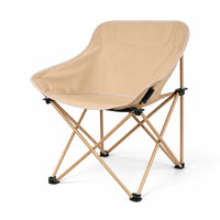 Portable Padded Moon Chair Sturdy Folding Camping Chair with Carry Bag Lightweight Furniture Compact for Anglers, Beach, Picnics