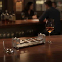 Stackable Glass Server Smooth Polished Edges Stainless Steel Glass Holder Easy Carry Handles Barware for Bartenders