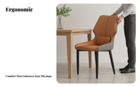 Italian design Upholstered Side Chair Minimalist Design Curved Backrest Chair Padded Seat Dining Seating adaptable Use for Restaurant Owners, Interior Designers, Homeowners, Living Room, Kitchen