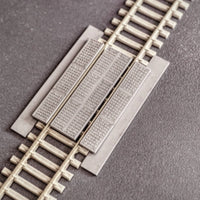 3 Pieces Molded Track Crossing Panels Textured Scenery Compatible Toy Accessory Safe for Dioramas