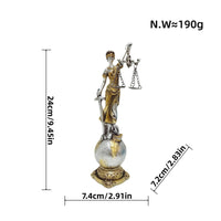 Lady Justice Statue Tabletop Lady Justice Figurine Textured for Bookshelf