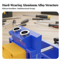 Aluminum Alloy Body Adjustable Punch High Precision Pocket Hole Jig Long-Lasting Material for DIY Enthusiasts, Home Improvement, Workshop