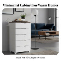 Space Saving Plastic Drawer Cabinet Compact Size Plastic Dresser Easy Pull Handles Multi-Drawer Storage Unit Lightweight for Families, Students, Bedroom, Living Room, College Dorm, Bathroom