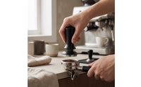 Consistent Pressure Tamper with Adjustable Scale Stainless Steel Spring-Loaded Tamper Ergonomic Kitchen Tool Even for Baristas, Coffee Lovers
