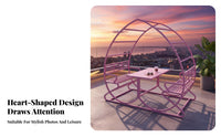 Instagrammable Heart-Shaped Double Chair Minimalist and design Photo prop Loveseat seat seat for Photographers, event Planners, location Owners, Scenic locations, Gardens, Resorts
