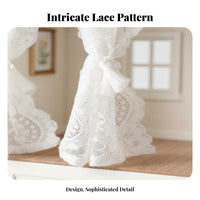 DIY Accessory 1:12 Scale Lace Curtain Scalloped Border 1:12 Scale Window Drapes Handmade for Crafters, Dioramas, Model Room