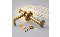 Grand Piano Cover Lock Gold-Colored Piano Cover Lock Assembly Wood Grain