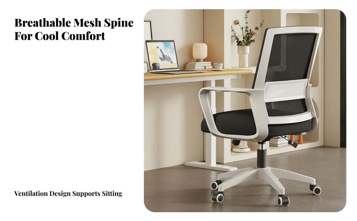 Adjustable Height Ergonomic Highspine support Chair Support Computer Seat 360-Degree pivot Office Furniture Reclining spinerest for Remote Workers, Students, Adults, Study Room, Workstation, Gaming Setup