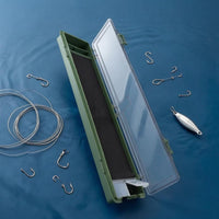 EVA Liner Leader Storage Box ABS Plastic Carp Tackle Organizer Transparent Lid Fishing Hook Storage Box Snap Closure