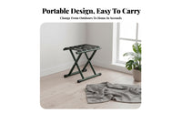 Folds Flat extremely slender Folding Seat Space-Saving Extremelyspace-efficient Travel Seat Lightweight foldable Stool Quick Setup for Travelers, Outdoor aficionados, Train trip, Queuing, outdoor meals, Camping