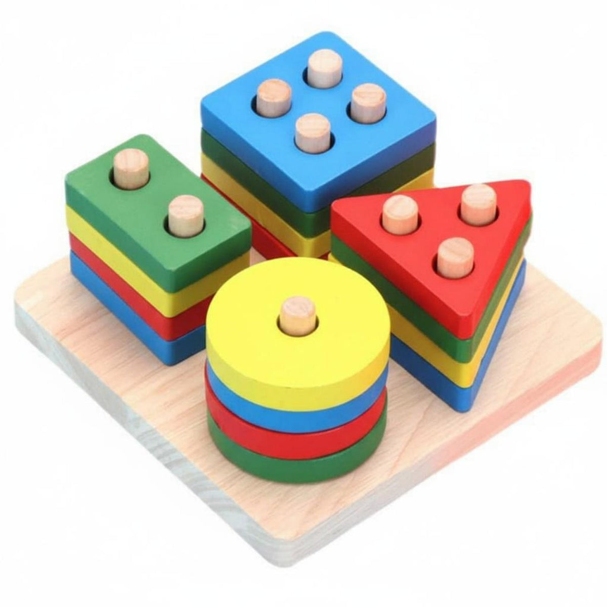 Wooden Shape Sorter Early Education Geometric Shape Sorting Toy Geometric Assembling Toy Wooden Sorting Game for Playroom