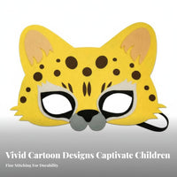 Performance Prop Cartoon Creature Half-Mask Easy to Wear Creature Mask Set Single Size Fits All Costume Accessory Adjustable Strap for Preschoolers, Toddlers, Stage Performances, School Plays, Classroom Activities, Halloween