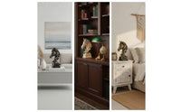 Horse Head Sculpture Carved Horsehead Sculpture Vintage-Vintage-Themed Horse Head Bust for Equestrian Lovers, Living Room, Bookshelf