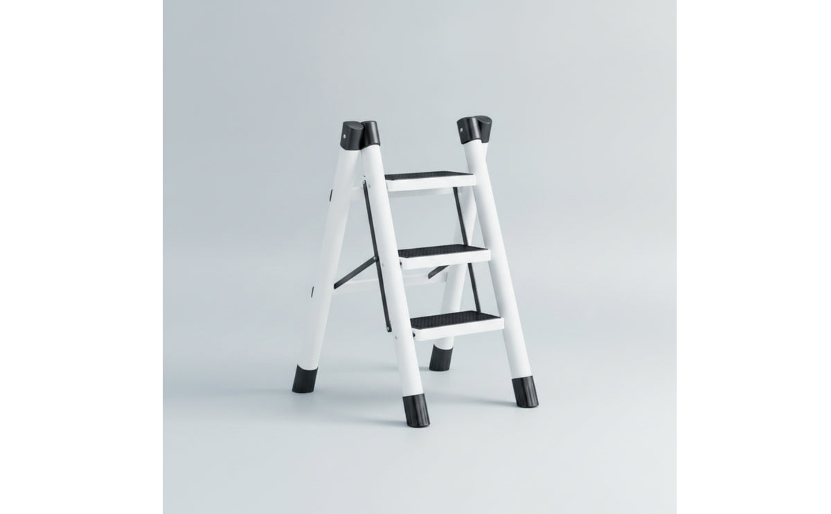 Foldable Ladder Sturdy A-Shaped Ladder Plant Stand Portable Step Stool Compact for Home, Living Room