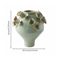 Ceramic Vase Wabi-Artistic Imperfection Decorative Vase Modern Vessel for Homeowners, Living Room, Entryway