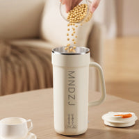 Portable Cup-Style Soy Soy Milk Machine Handled Electric Soy Soy Milk Machine Insulated Kitchen Appliance Lidded