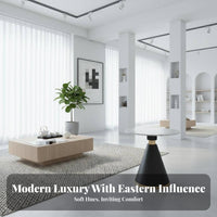 Upholstered Multi-Seat Sofa New Chinese design Curved Sofa with Matching Armchair Light Luxury Design Reception Set for Homeowners, Teahouse, Apartment