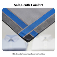 Vintage Design Cotton Handkerchief Absorbent Men's Plaid Hankie Soft & Comfortable for Groomsmen, Business Attire, Formal Events, Daily Use