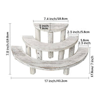 Wooden Cake Display Stand Multifunctional 3 Tier Dessert Stand Rustic Tiered Dessert Display for Wedding, Party, Birthday