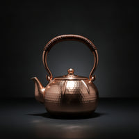 Copper Teapot Decorative Teapot with Wrapped Handle Compact Tea Kettle with Wrapped Handle for Collectors