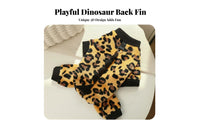 Soft Material Dinosaur Dog Pajamas Cozy and Soft Four-Legged Dog Pajamas Stretchy Fit for Small Dogs, Young Dogs, Winter, Cold Weather, Home