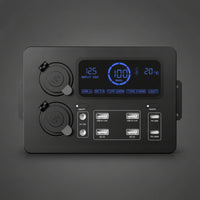 12V Car Power Box with LCD Display Universal Car Power Box Safe Portable for RV, Truck