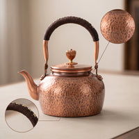 Hammered Copper Teapot Vintage Style Copper Teapot Decorative Tea Vessel for Collectors