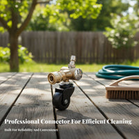 7 Pieces 4000 PSI Undercarriage Cleaner Swivel Connector Quick Connect Pressure Washer Caster Wheel Adapter 360-Degree Rotation