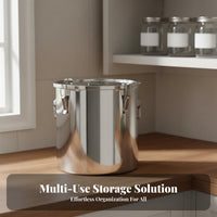 Leakproof Stainless Steel Sealed Container Rust Resistant Stainless Steel Food Canister Long-Lasting Construction for Pantry, Restaurant