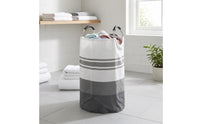 Cylindrical Laundry Basket Circular Handles Foldable Laundry Basket Grip Covers