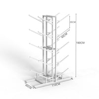 Space-Saving Balance Ball Storage Rack Large Capacity Half Balance Ball Storage Rack Sturdy Metal Frame Multi-Tier Equipment Stand Heavy-Duty for Mind-Body Studio Owners, Personal Trainers, Fitness Center
