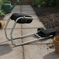 Garden Kneeler and Seat Portable 2 in 1 Kneeler Stool Stable Metal Garden Support Kneeling Stool for Gardeners