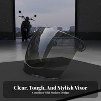 All-Season Half Helmet Windshield Universal Fit Motorcycle Helmet Visor Windproof Scratch Resistant for Motorcyclists, Scooter Riders