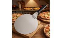 Stainless Steel Pizza Peel Round Pizza Transfer Peel Flat Utensil for Oven