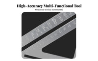 Carpentry Triangle Ruler High Precision Efficient Angle Square Multi-Functional Aluminum Alloy Try Square for Carpenters, Builders, Framing, Roofing