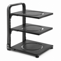 Under Sink Storage Rack, Pot & Pan Storage, 3-Tier Adjustable, Carbon Steel, Kitchen Organization