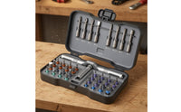 Two-positionPosition Ratchet Screwdriver Kit Compact Screwdriver Kit Hard Case T Handle Driver Set Molded Slots