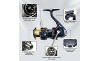 Screw-in Handle Fishing Reel with Shallow Spool left/right Interchangeable Metal Fishing Reel Sleek Compact for Anglers