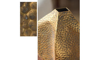 Hammered Metal Vase Textured Surface Decor Piece Artisanal Craftsmanship for Tabletop