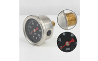 Long-Lasting Fuel Pressure Gauge Metal-Bodied Analog Fuel Gauge Easy-to-Read Accurate for Mechanics, Car Tuners, Engine Bays