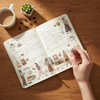 Vintage Hand-Drawn Illustration Washi Tape for Journaling and Scrapbooking