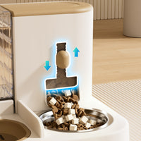 Pet Food and Water Station Transparent Pet Feeder and Waterer Large Capacity