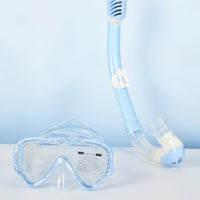 Anti-Fog Snorkeling Gear with Splash Guard Adjustable Snorkel Mask with Nose Cover Flexible Snorkeling Mask with Snorkel Tube Clear-Vision for Beginners