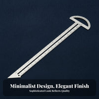 Multi-Purpose Stainless Steel Ruler Long-Lasting Slim Measuring Ruler Rigid Metal Straight Edge Smooth Silver Finish