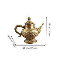 Dragon Teapot Figurine Traditional Chinese Antique Style Teapot Sculpture Vintage Tabletop Ornament for Study
