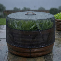 Fitted Top Raised Bed Cover Drawstring Bottom Material Garden Cover Carry Handle Round