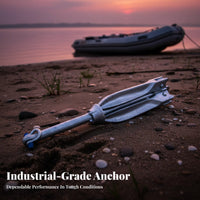 4-Prong Boat Anchor Foldable Design Folding Grapnel Anchor Boating Equipment Space Saving Watercraft Accessory Rust Resistant