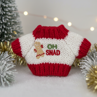 1/12 BJD Doll Christmas Embroidered Sweater Hat Set Plush Doll Pendant Accessory